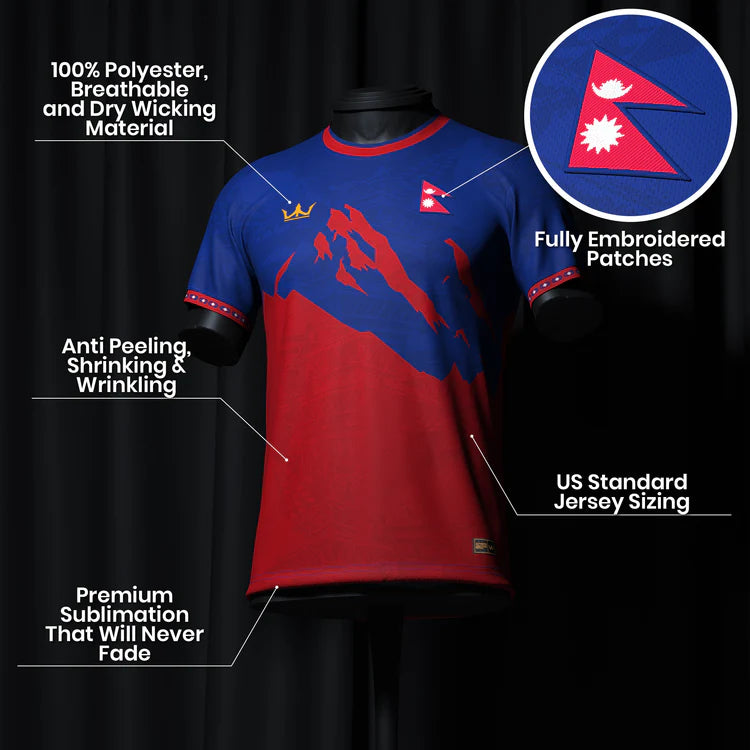 Nepal Custom Football Jersey